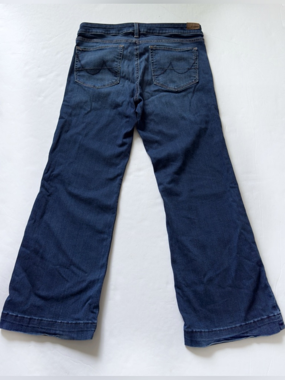 Ariat Trouser Jeans Womens 31 SHORT Dark Wash Mid Rise Wide Leg Stretch Kelsea